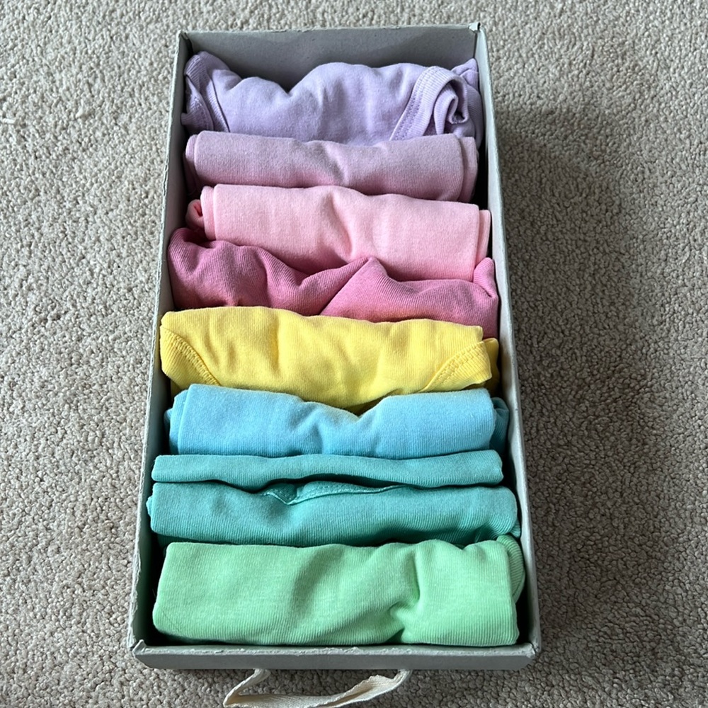 Honest Organic Onesie Rainbow Body suit Set